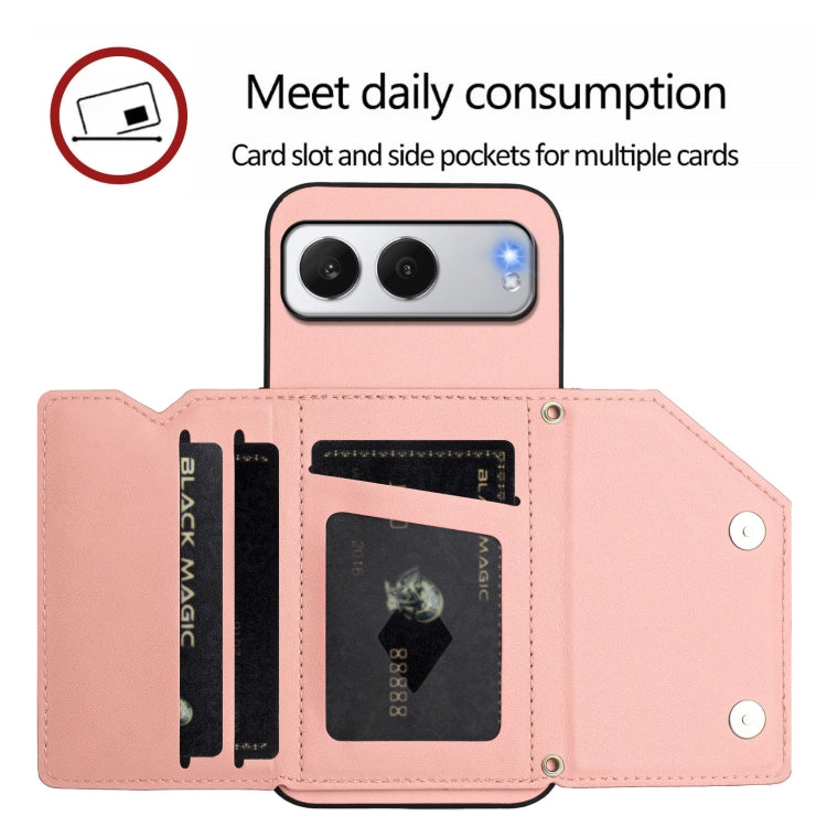 For OnePlus Nord 4 Skin Feel Four Card Slots Phone Case with Wrist Strap