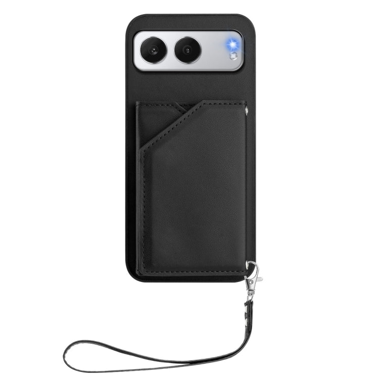 For OnePlus Nord 4 Skin Feel Four Card Slots Phone Case with Wrist Strap