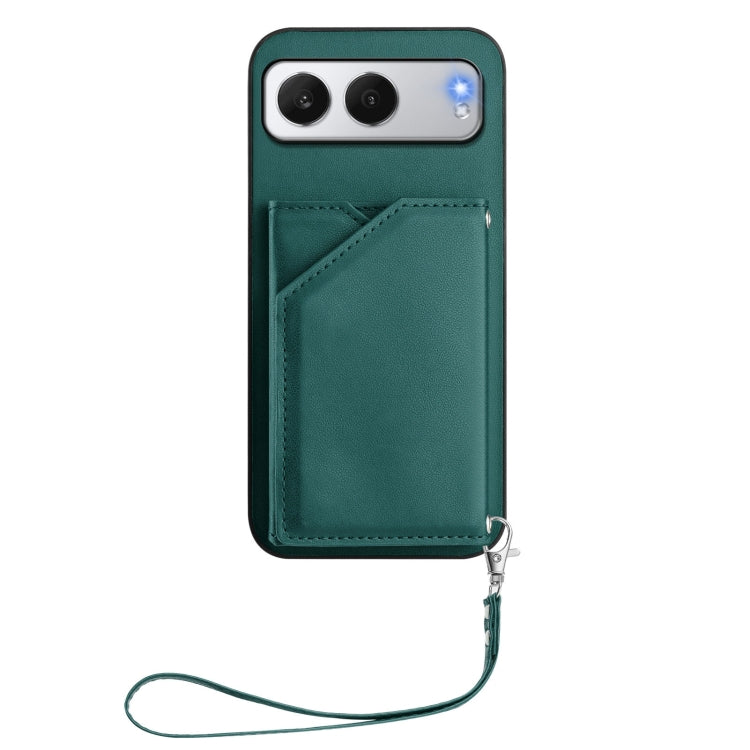 For OnePlus Nord 4 Skin Feel Four Card Slots Phone Case with Wrist Strap