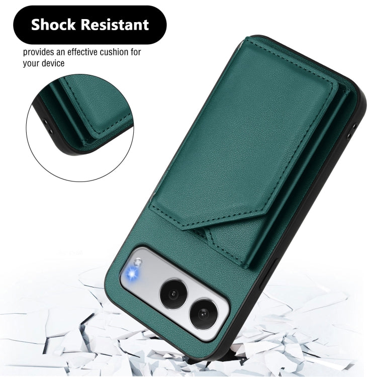For OnePlus Nord 4 Skin Feel Four Card Slots Phone Case with Wrist Strap