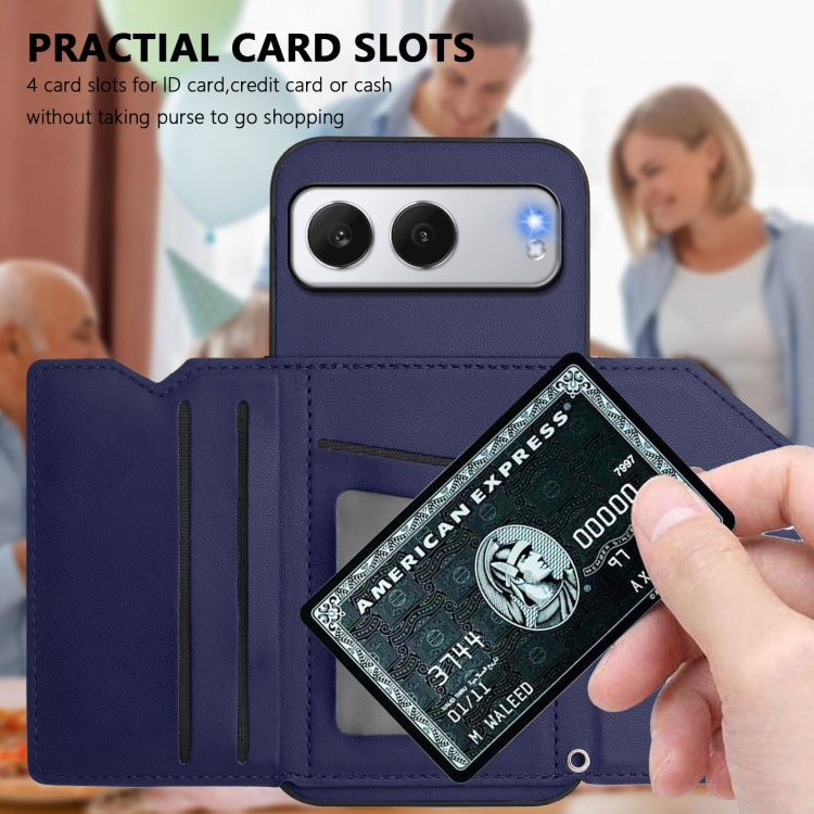 For OnePlus Nord 4 Skin Feel Four Card Slots Phone Case with Wrist Strap