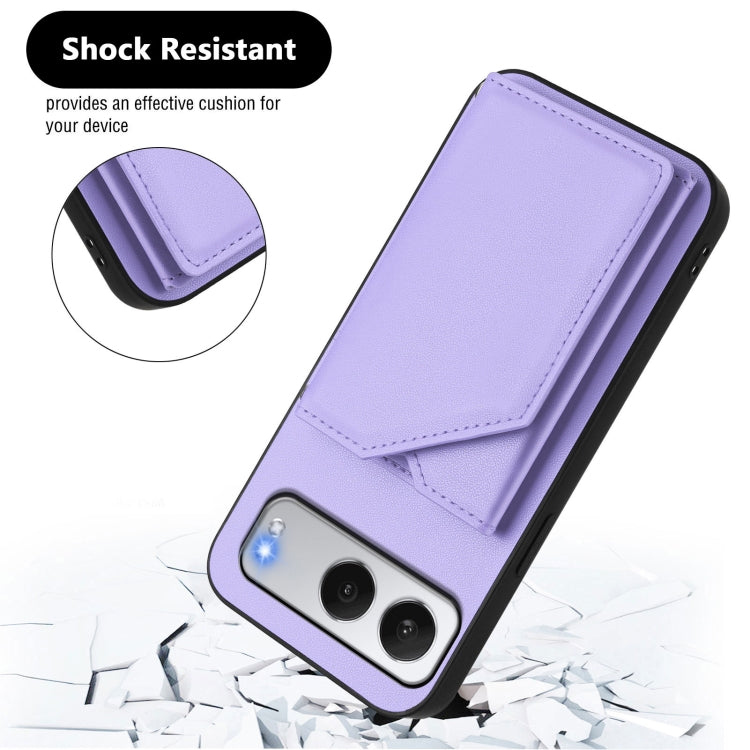 For OnePlus Nord 4 Skin Feel Four Card Slots Phone Case with Wrist Strap