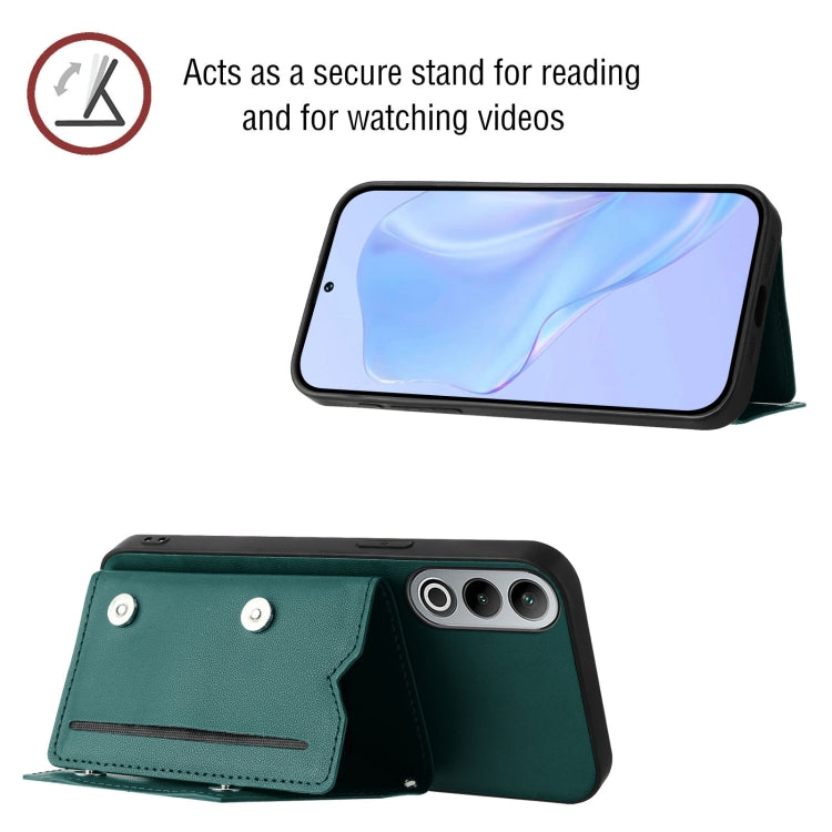 For OnePlus Nord CE4 Skin Feel Four Card Slots Phone Case with Wrist Strap