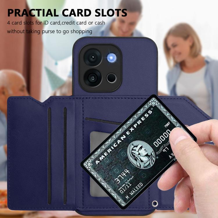 For OnePlus 13T Skin Feel Four Card Slots Phone Case with Wrist Strap
