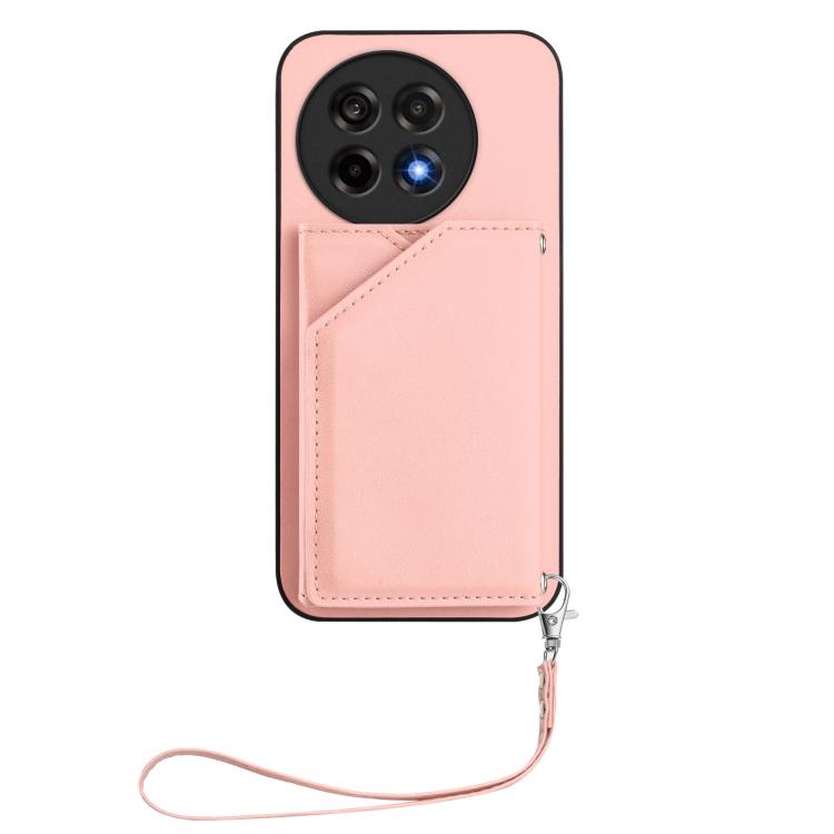 For OnePlus Ace 5 / Ace 5 Pro Skin Feel Four Card Slots Phone Case with Wrist Strap