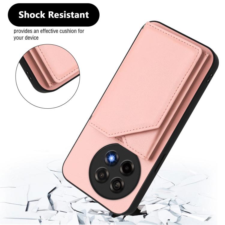 For OnePlus Ace 5 / Ace 5 Pro Skin Feel Four Card Slots Phone Case with Wrist Strap