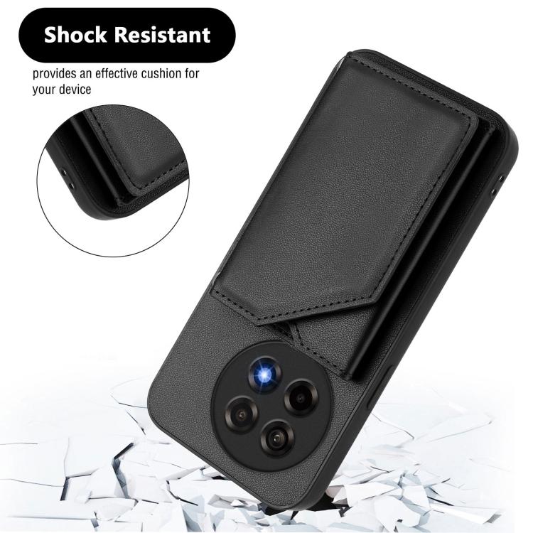 For OnePlus Ace 5 / Ace 5 Pro Skin Feel Four Card Slots Phone Case with Wrist Strap