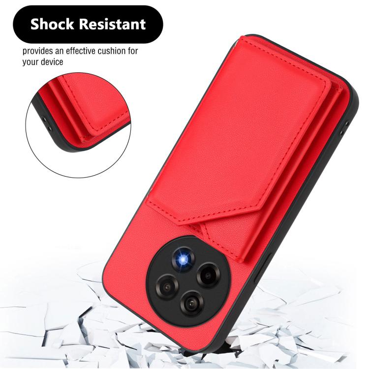 For OnePlus Ace 5 / Ace 5 Pro Skin Feel Four Card Slots Phone Case with Wrist Strap