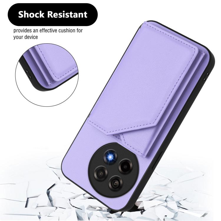 For OnePlus Ace 5 / Ace 5 Pro Skin Feel Four Card Slots Phone Case with Wrist Strap