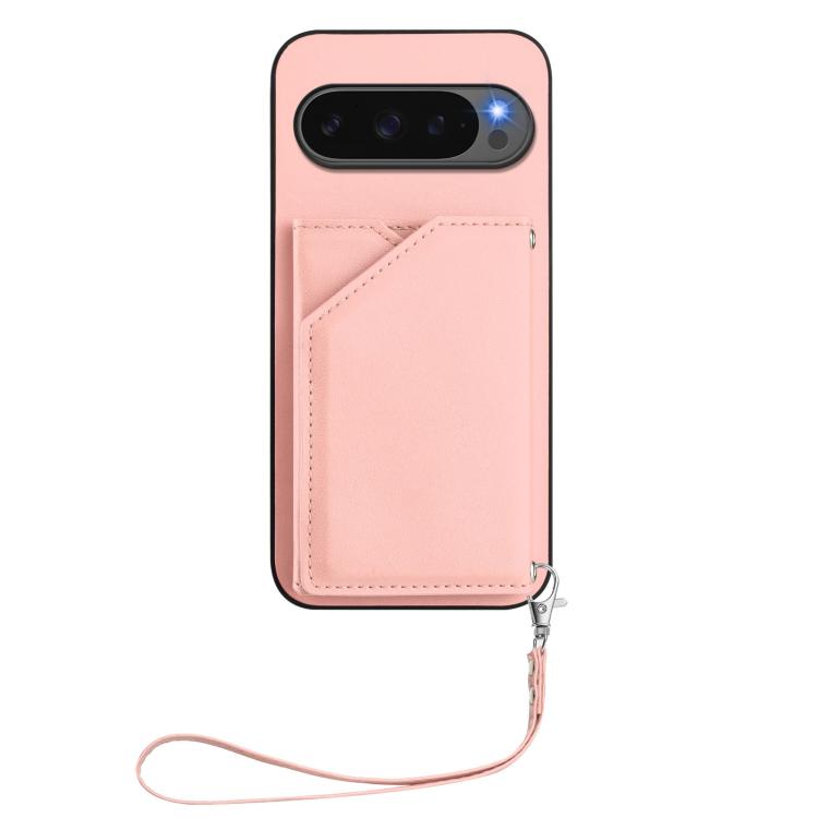 For Google Pixel 10 / 10 Pro Skin Feel Four Card Slots Phone Case with Wrist Strap