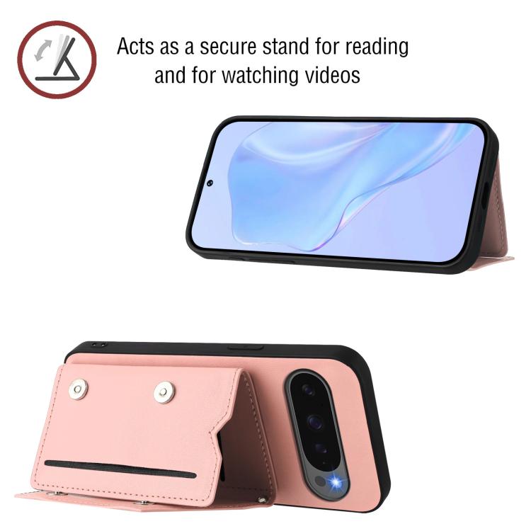 For Google Pixel 10 / 10 Pro Skin Feel Four Card Slots Phone Case with Wrist Strap