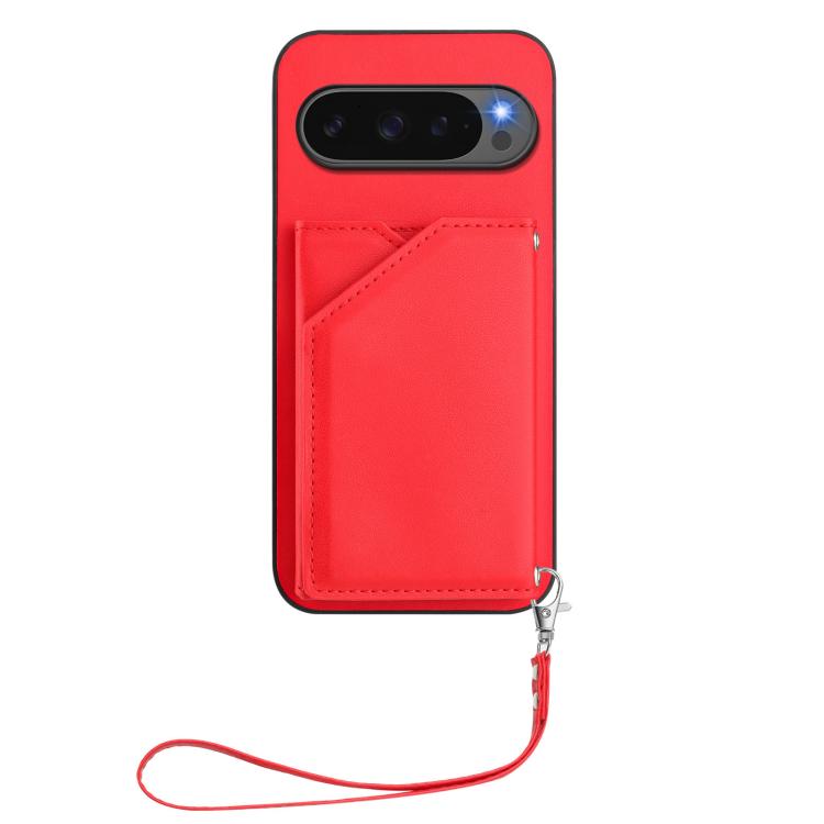 For Google Pixel 10 / 10 Pro Skin Feel Four Card Slots Phone Case with Wrist Strap