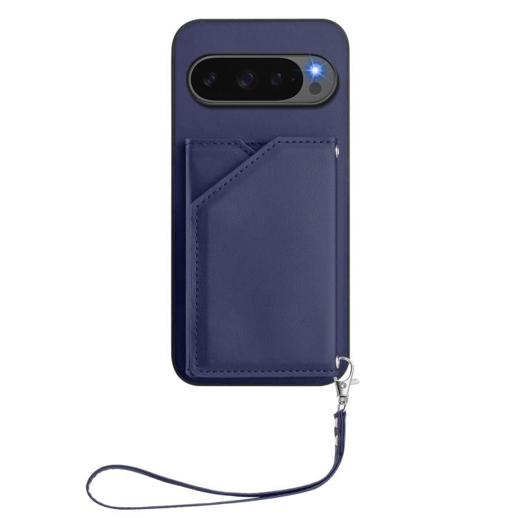 For Google Pixel 10 / 10 Pro Skin Feel Four Card Slots Phone Case with Wrist Strap