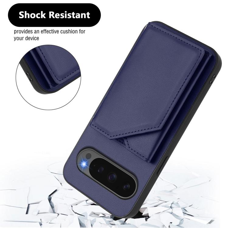 For Google Pixel 10 / 10 Pro Skin Feel Four Card Slots Phone Case with Wrist Strap
