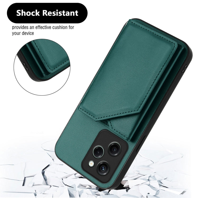 For Redmi Note 12 Pro Speed Skin Feel Four Card Slots Phone Case with Wrist Strap