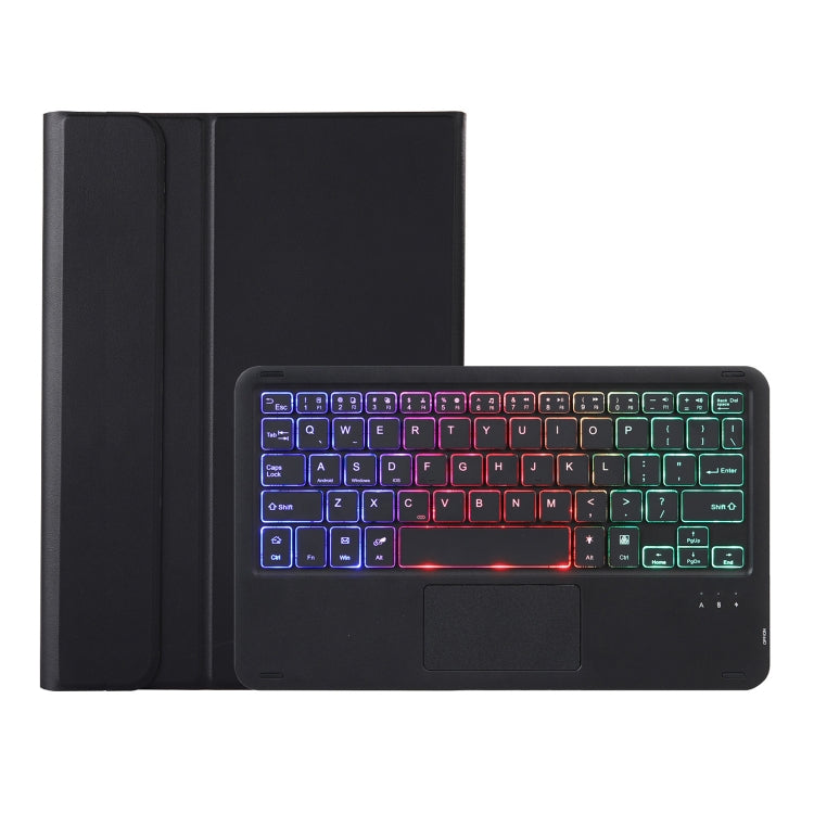 For vivo Pad 11 inch AV11-AS TPU Ultra-thin Detachable Backlight Bluetooth Keyboard Leather Case with Touchpad - Black
