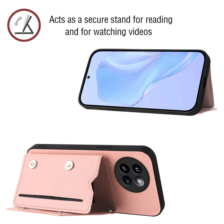 For Xiaomi Civi 4 Pro Skin Feel Four Card Slots Phone Case with Wrist Strap