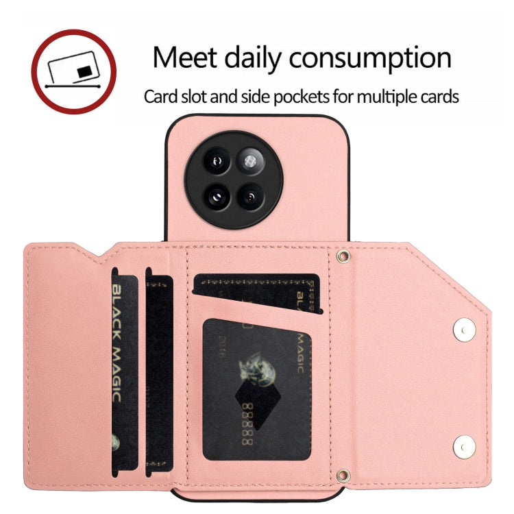 For Xiaomi Civi 4 Pro Skin Feel Four Card Slots Phone Case with Wrist Strap