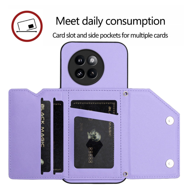 For Xiaomi Civi 4 Pro Skin Feel Four Card Slots Phone Case with Wrist Strap