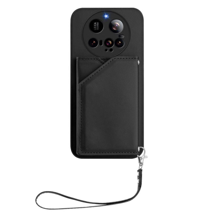 For Xiaomi 15 Ultra Skin Feel Four Card Slots Phone Case with Wrist Strap