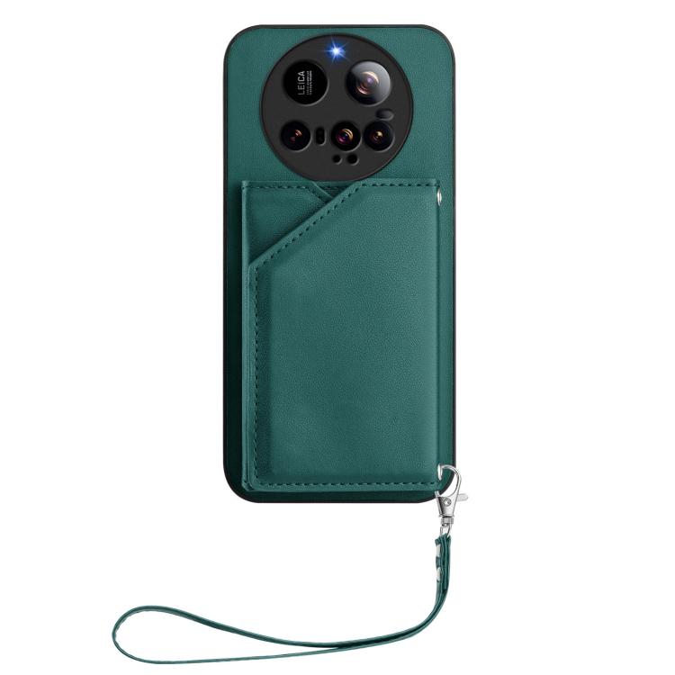 For Xiaomi 15 Ultra Skin Feel Four Card Slots Phone Case with Wrist Strap