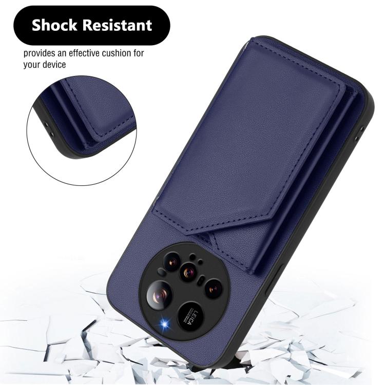 For Xiaomi 15 Ultra Skin Feel Four Card Slots Phone Case with Wrist Strap