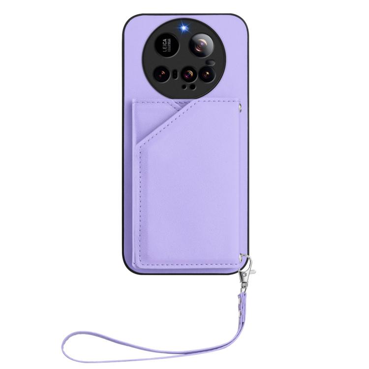 For Xiaomi 15 Ultra Skin Feel Four Card Slots Phone Case with Wrist Strap