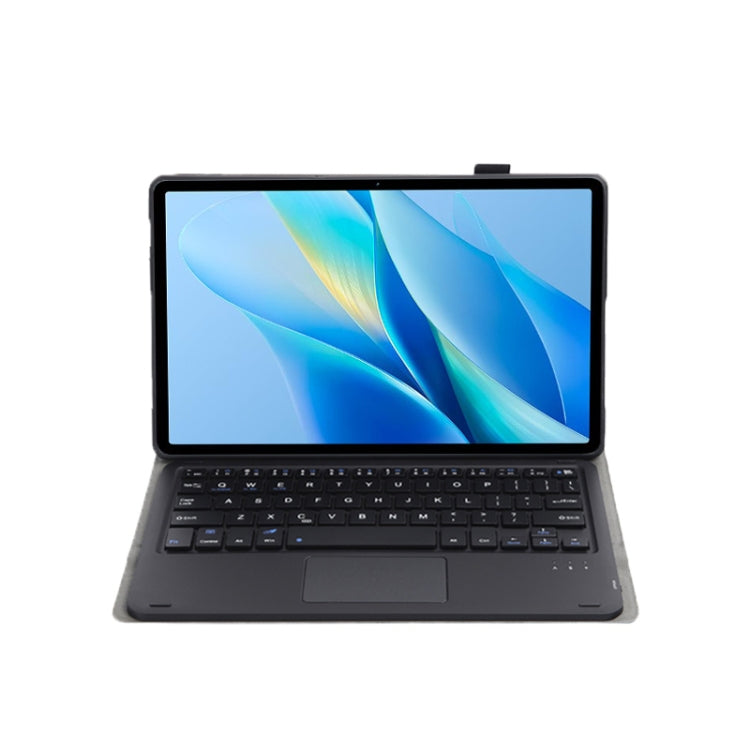 For vivo Pad Air / iQOO Pad 11.5 AV13-A TPU Ultra-thin Detachable Bluetooth Keyboard Leather Case with Touchpad - Black