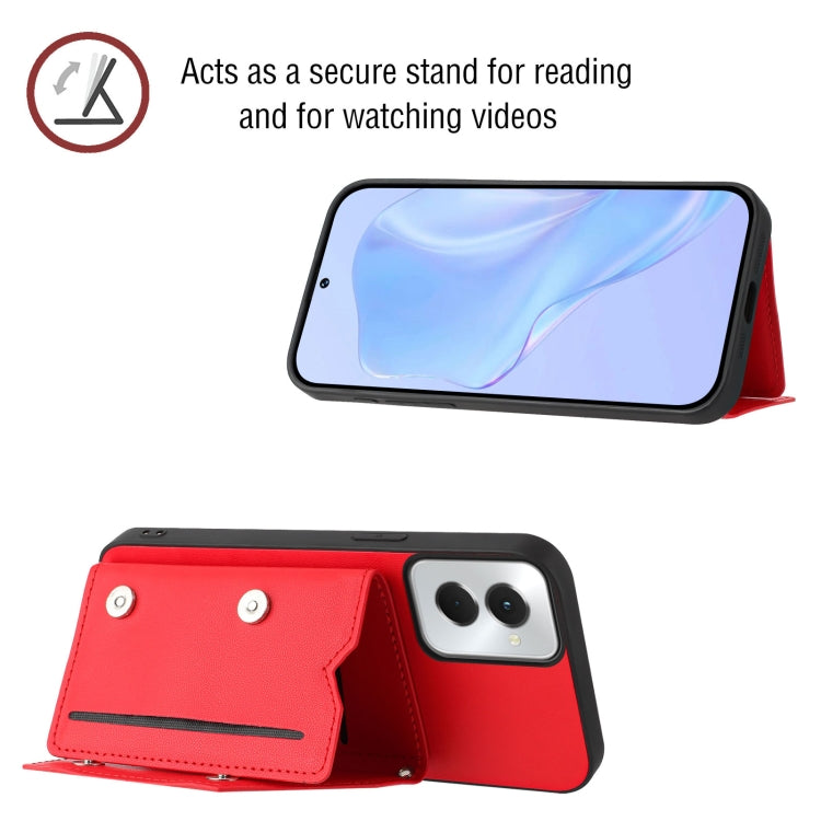 For Motorola Moto G Play 2024 5G Skin Feel Four Card Slots Phone Case with Wrist Strap