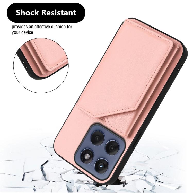 For Motorola Edge 60 Fusion / Edge 60 Skin Feel Four Card Slots Phone Case with Wrist Strap