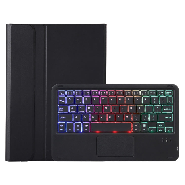 For vivo Pad Air / iQOO Pad 11.5 AV13-AS TPU Ultra-thin Detachable Backlight Bluetooth Keyboard Leather Case with Touchpad - Black