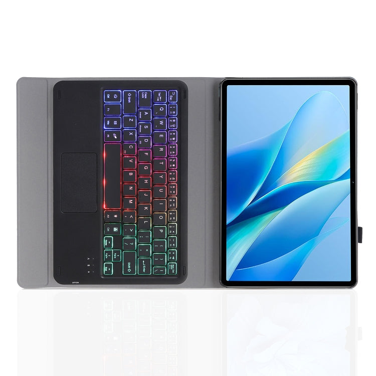 For vivo Pad Air / iQOO Pad 11.5 AV13-AS TPU Ultra-thin Detachable Backlight Bluetooth Keyboard Leather Case with Touchpad - Black