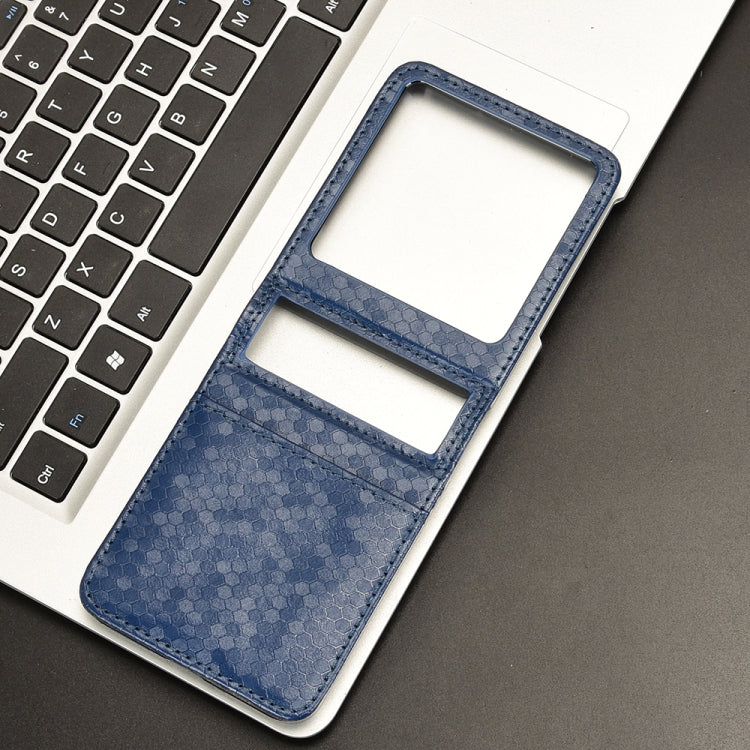 For Infinix Zero Flip Honeycomb Dot Texture Card Slot Leather Phone Case