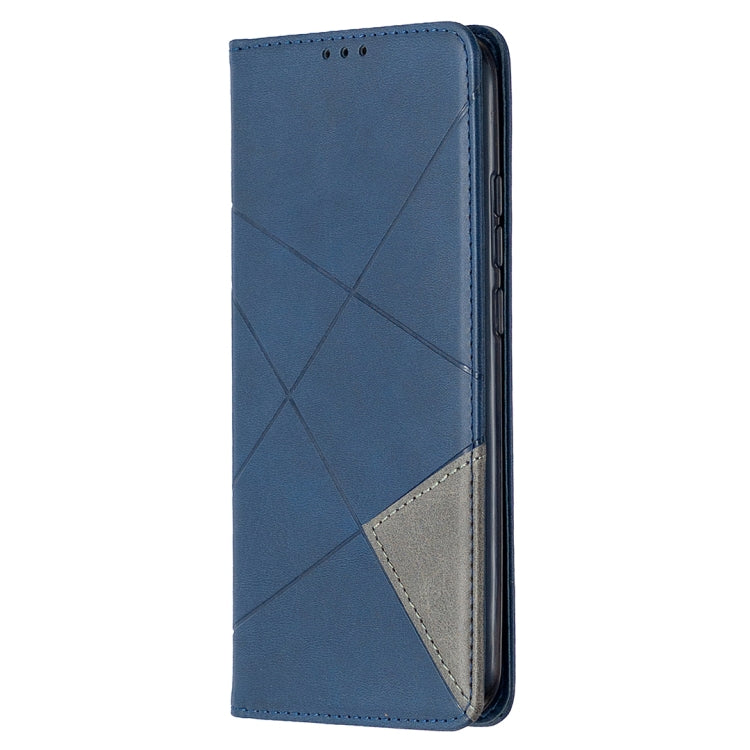 For Xiaomi Redmi 9A Rhombus Texture Horizontal Flip Magnetic Leather Case with Holder & Card Slots