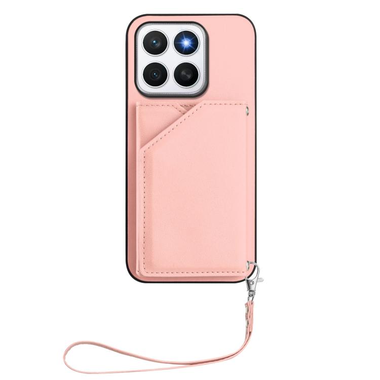 For Honor X8c 4G Skin Feel Four Card Slots Phone Case with Wrist Strap