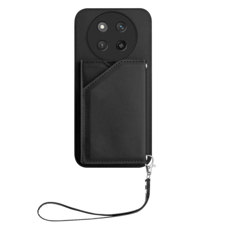 For Honor X60 Pro / X9c / Magic7 Lite Skin Feel Four Card Slots Phone Case with Wrist Strap