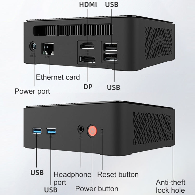 Jumper N100 II Mini PC, Intel 12th Generation Alder Lake-N N100 Quad-core 3.4GHz, RAM: 8GB, ROM: 256GB, Support HDMI - EU Plug