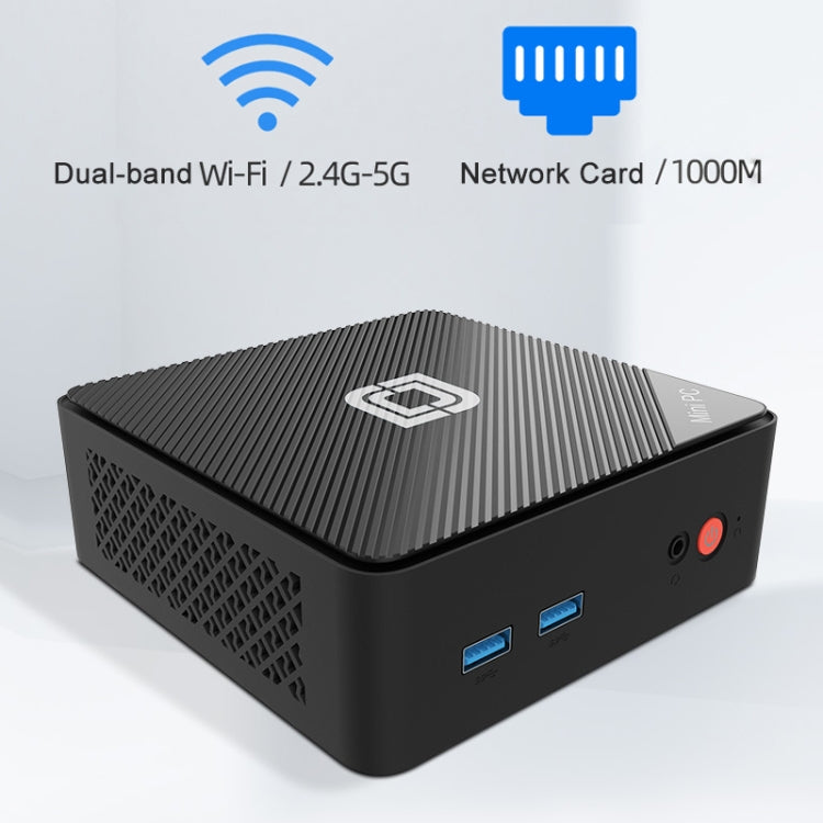 Jumper N100 II Mini PC, Intel 12th Generation Alder Lake-N N100 Quad-core 3.4GHz, RAM: 8GB, ROM: 256GB, Support HDMI - EU Plug