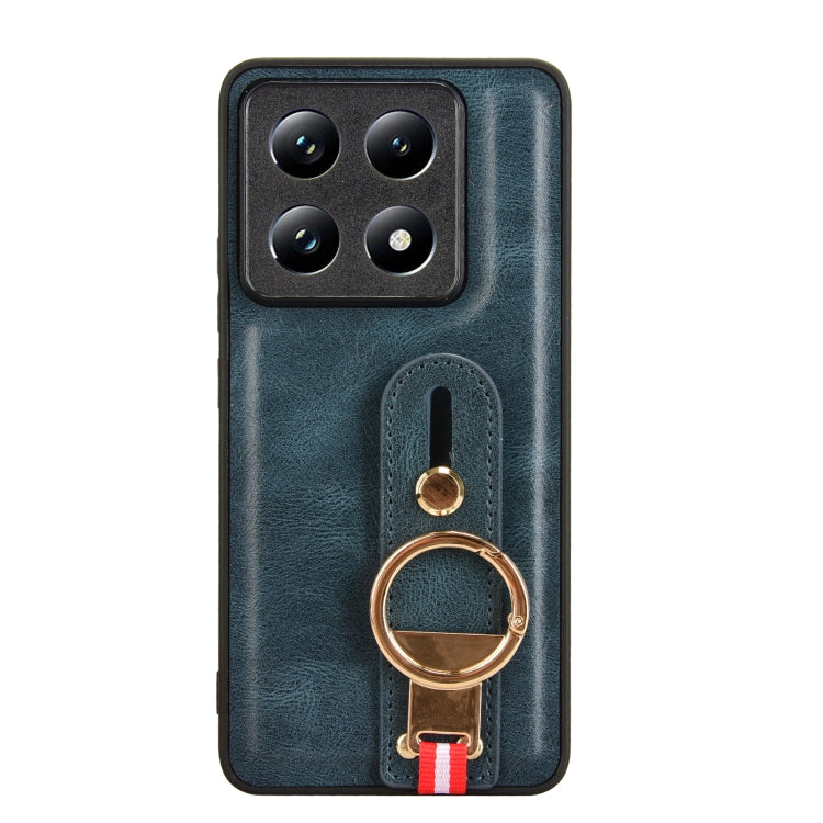 For Xiaomi 14T Pro Wristband Leather Back Phone Case