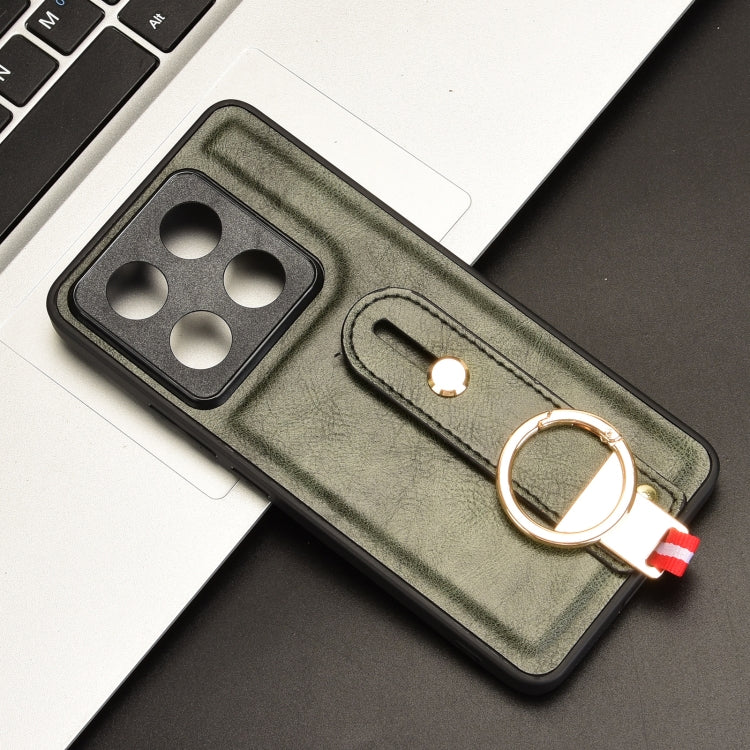 For Xiaomi 14T Pro Wristband Leather Back Phone Case