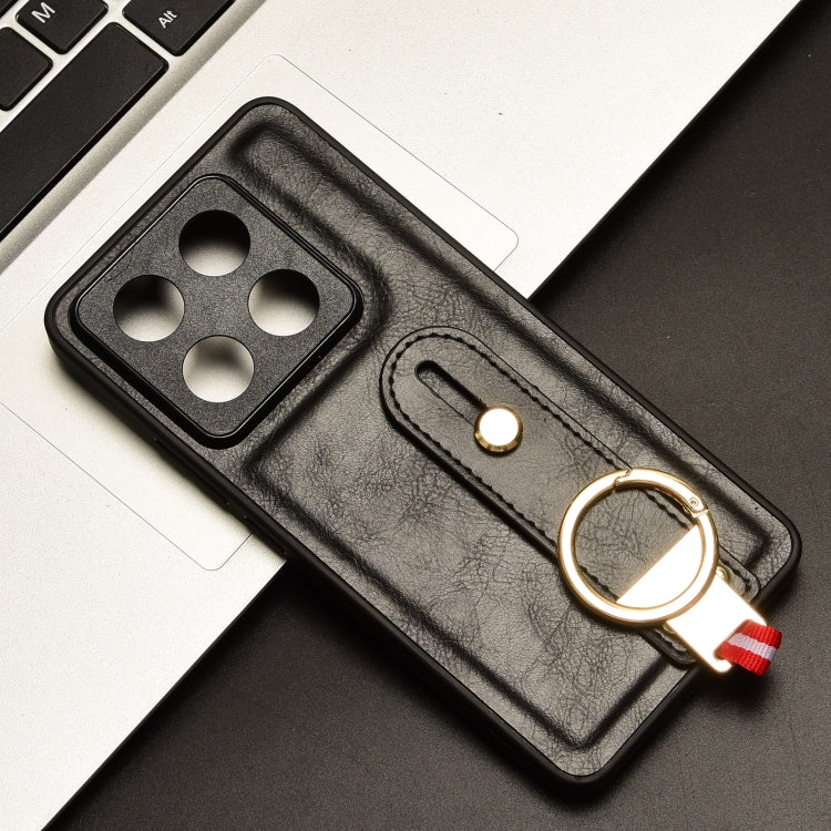 For Xiaomi 14T Wristband Leather Back Phone Case