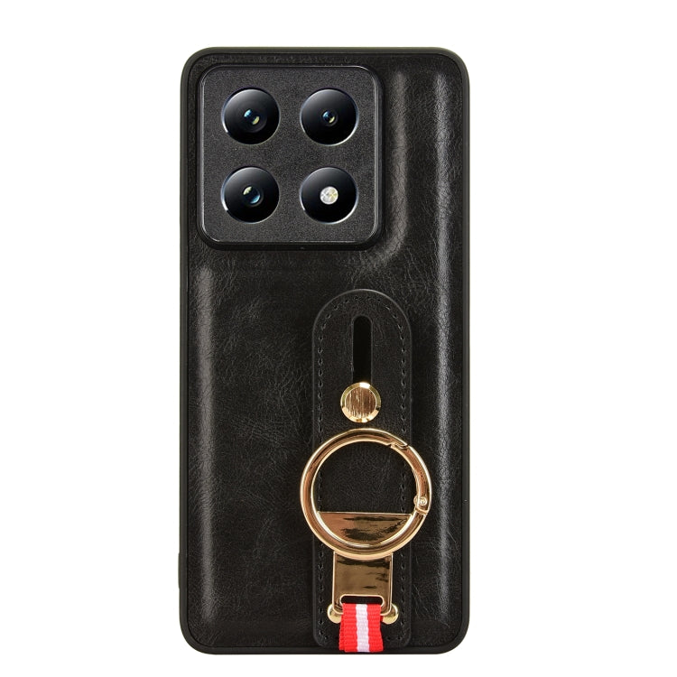 For Xiaomi 14T Wristband Leather Back Phone Case