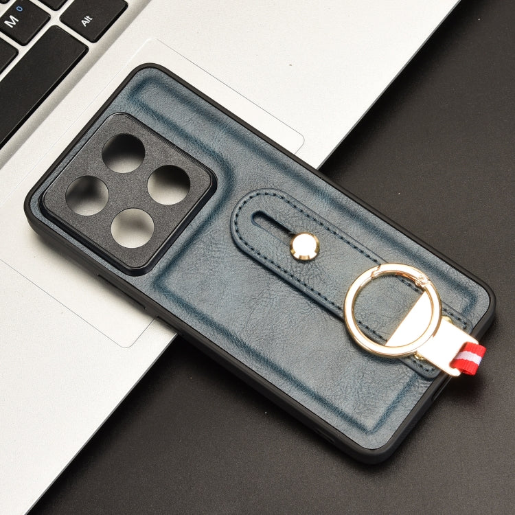 For Xiaomi 14T Wristband Leather Back Phone Case