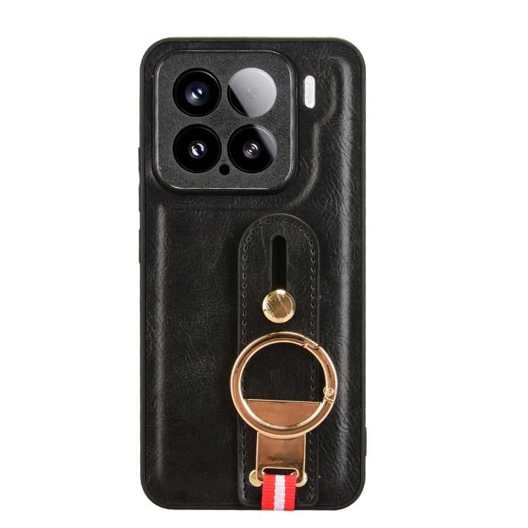 For Xiaomi 15 Pro Wristband Leather Back Phone Case