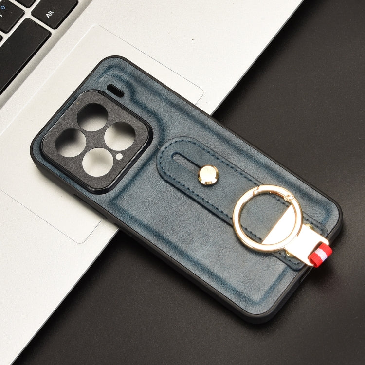 For Xiaomi 15 Pro Wristband Leather Back Phone Case