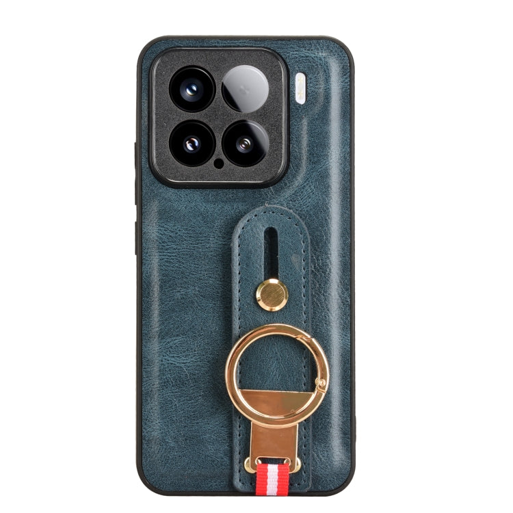 For Xiaomi 15 Pro Wristband Leather Back Phone Case