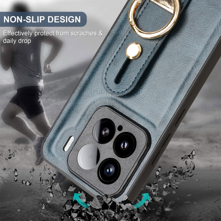 For Xiaomi 15 Pro Wristband Leather Back Phone Case