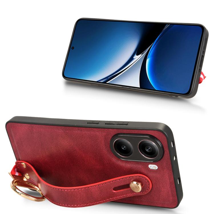 For Xiaomi Poco X7 Pro 5G Wristband Leather Back Phone Case