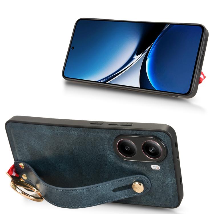 For Xiaomi Poco X7 Pro 5G Wristband Leather Back Phone Case