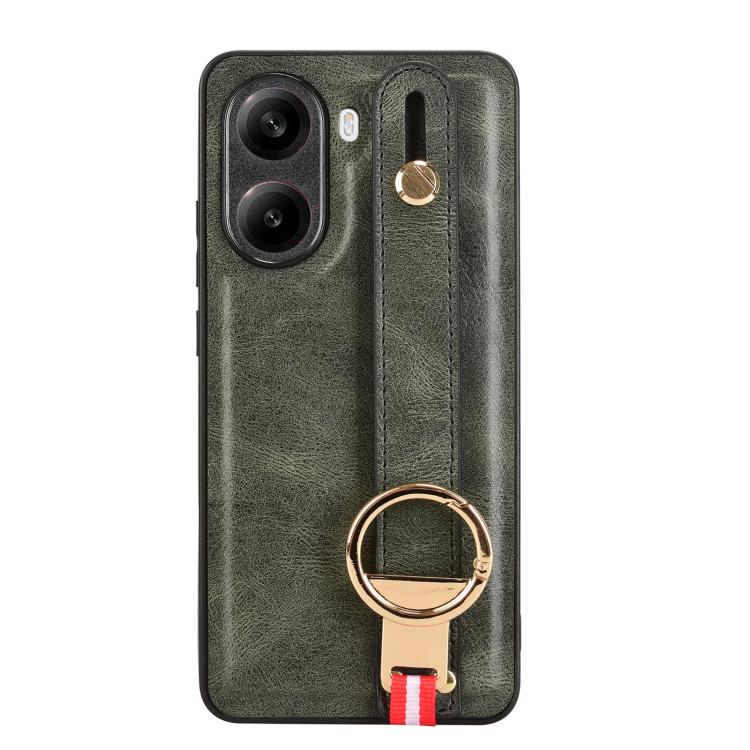 For Xiaomi Poco X7 Pro 5G Wristband Leather Back Phone Case